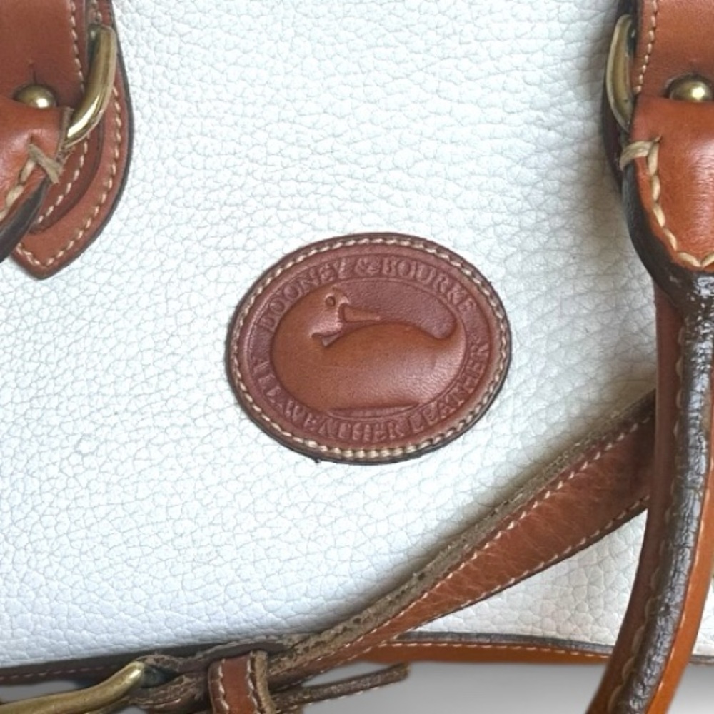 Vtg Dooney & Bourke All Weather Leather Top Handle Crossbody Convertible Bag - Picture 8 of 15